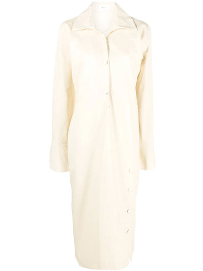 Button-Up Long-Sleeves Dress