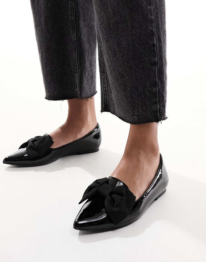 Lake Bow Pointed Ballet Flats