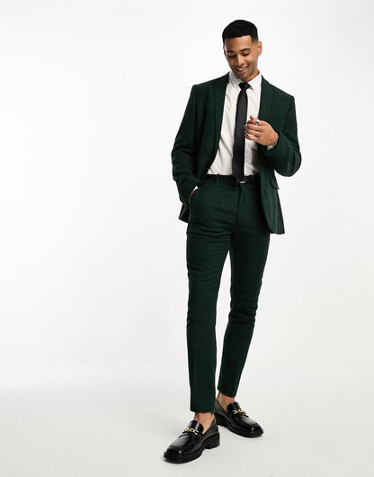 Wedding Super Skinny Wool Mix Suit Trousers
