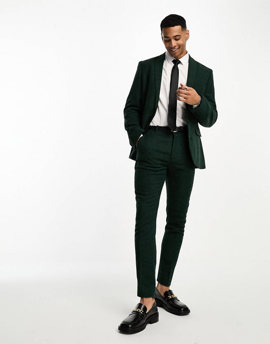 Wedding Super Skinny Wool Mix Suit Trousers