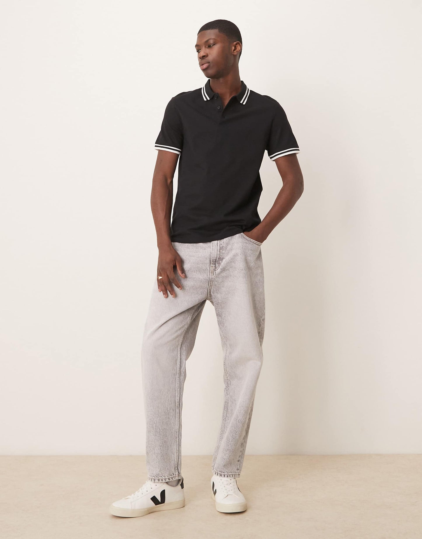 Pique Polo With Tipping