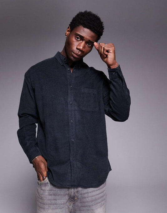 90S Oversized Cord Shirt