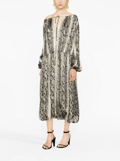 Cole Python-Print Dress