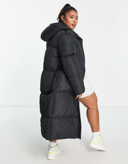 Plus Jodie Maxi Puffer Coat With Hood
