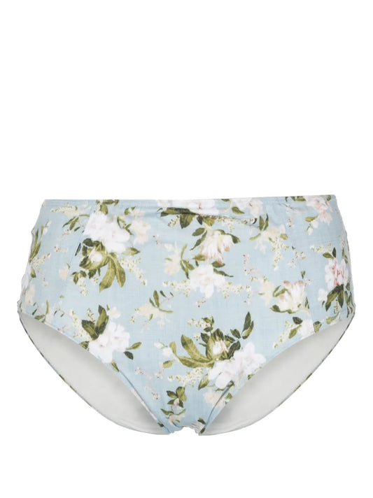 Floral-Print Bikini Bottoms