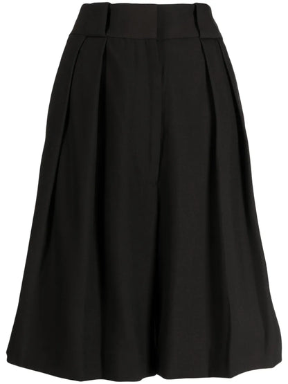 Rillo Wide-Leg Pleated Shorts