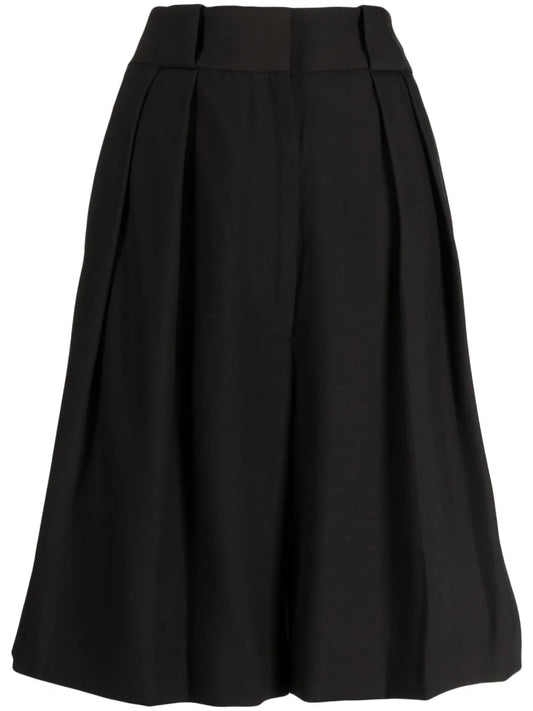 Rillo Wide-Leg Pleated Shorts