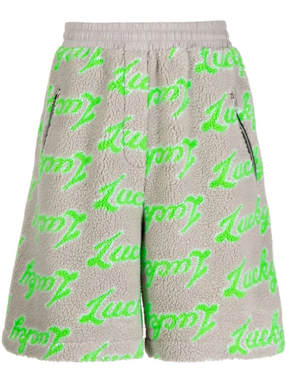 Logo-Print Fleece Track Shorts