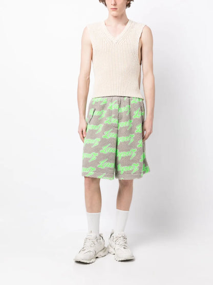 Logo-Print Fleece Track Shorts