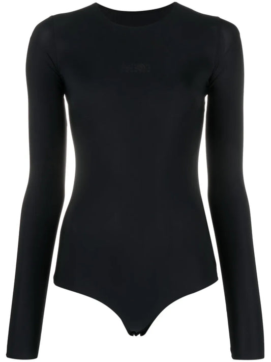 Logo-Print Long-Sleeve Bodysuit
