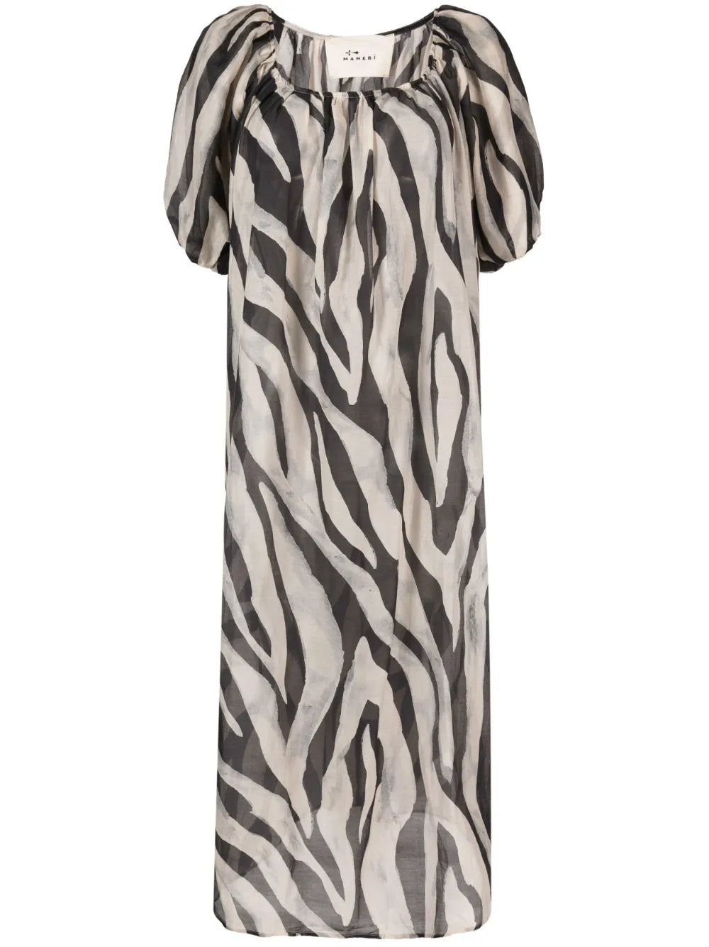 Capri Zebra-Print Maxi Dress