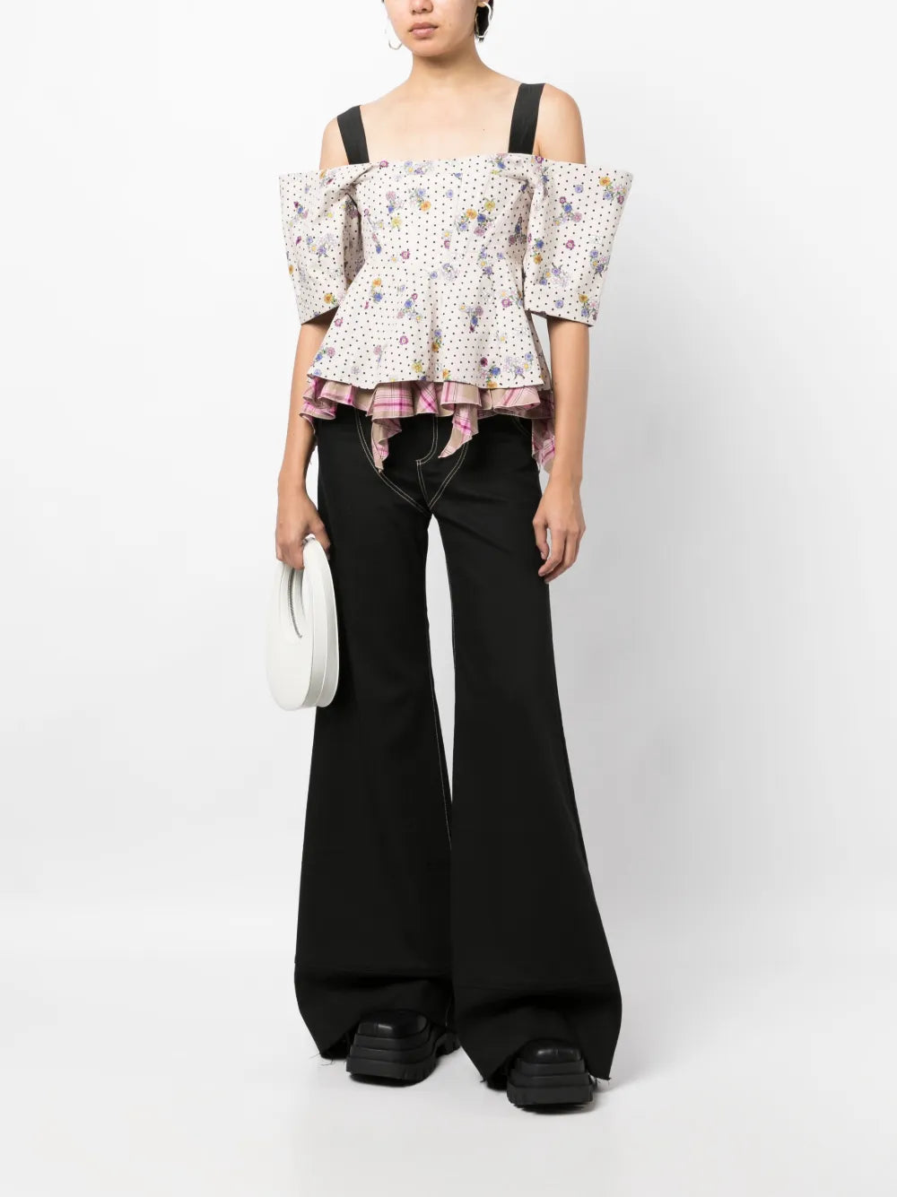 Off-Shoulder Draped Blouse