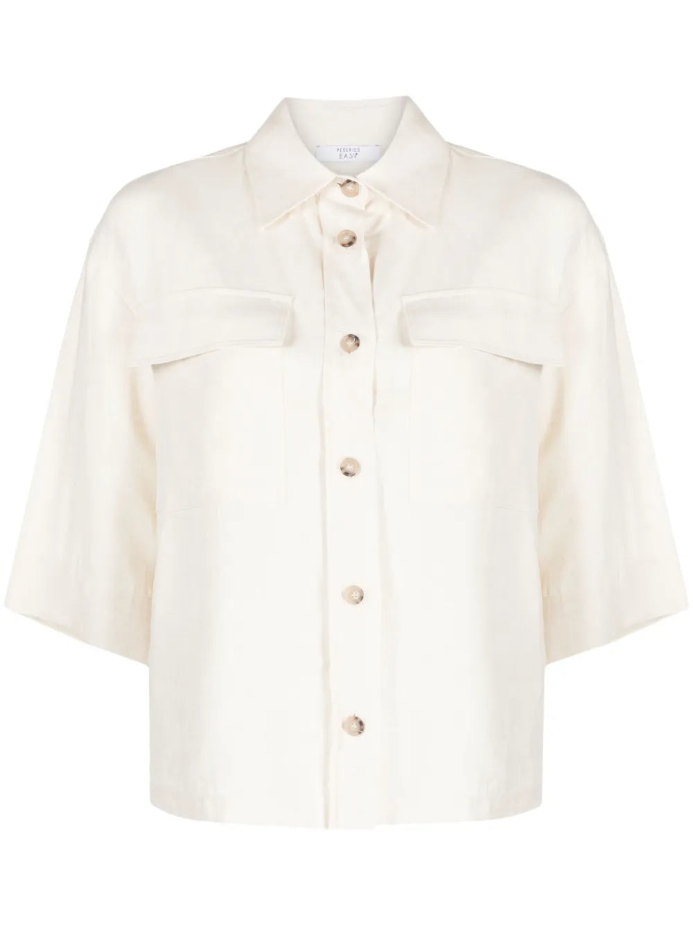 Short-Sleeved Linen Shirt