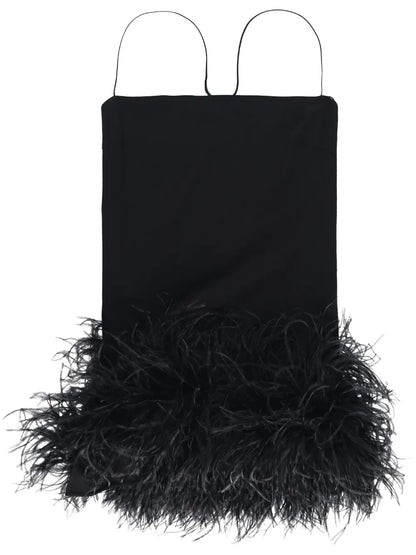 Fujiko Feather-Trim Minidress