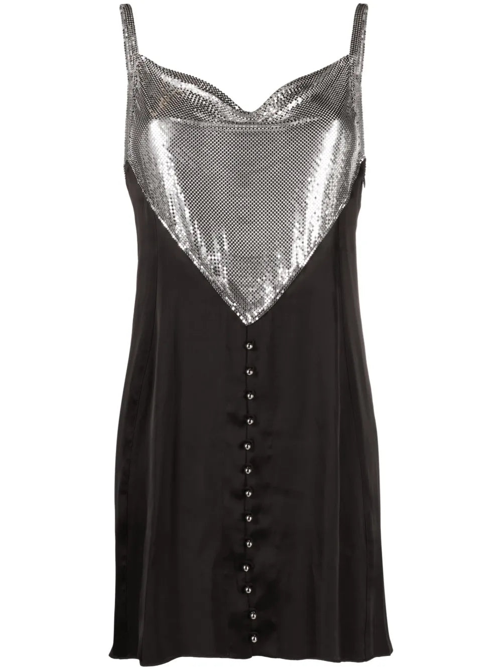 Mesh-Panel Slip Minidress