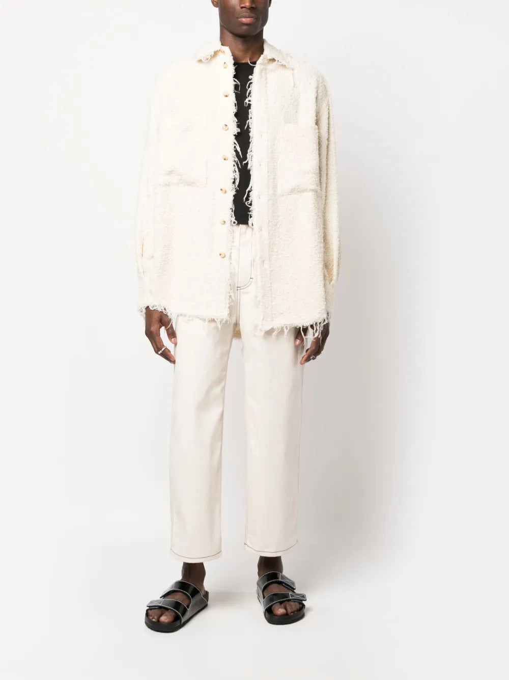 Wide-Leg Cropped Trousers