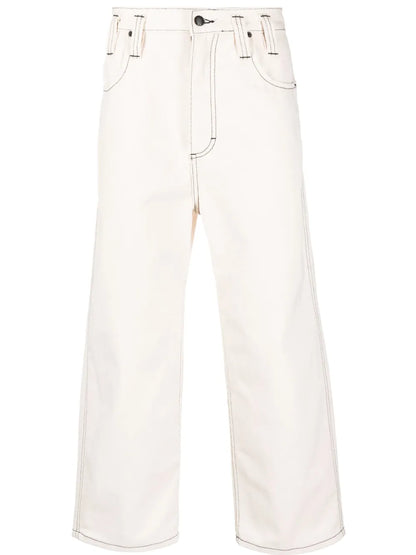 Wide-Leg Cropped Trousers