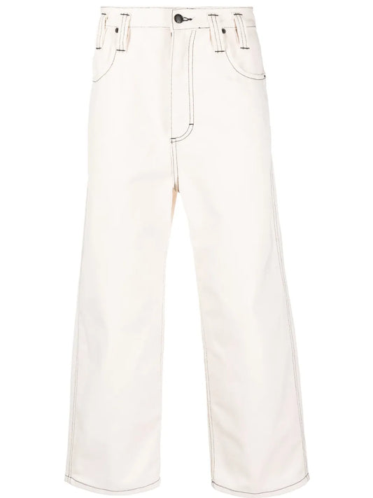 Wide-Leg Cropped Trousers