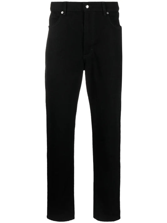 Mid-Rise Straight-Leg Jeans