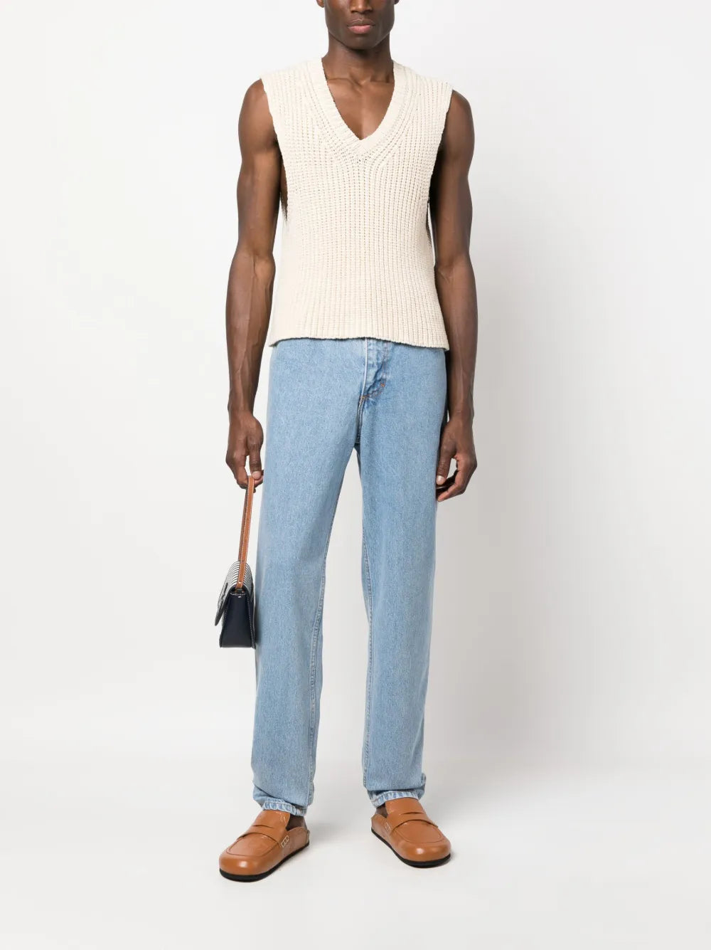 Mid-Rise Straight-Leg Jeans