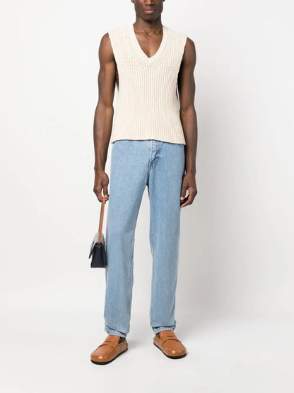Mid-Rise Straight-Leg Jeans