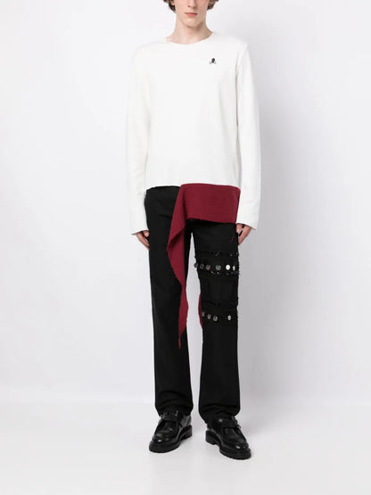 Raw-Cut Asymmetric Cotton Top