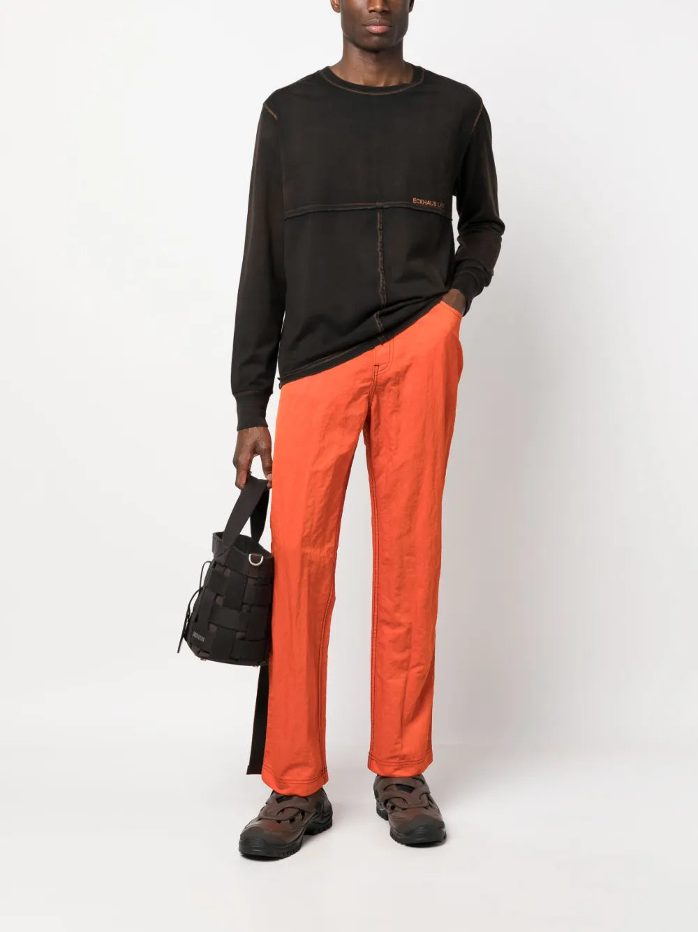 Logo-Print Panelled Sweatshirt