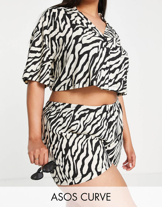 Curve Co Ord Beach Shorts