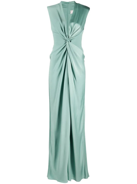 Satin-Finish Maxi Dress