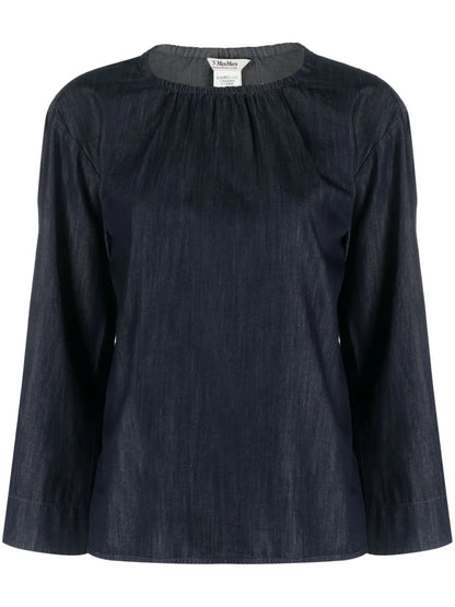 Long-Sleeve Cotton Blouse