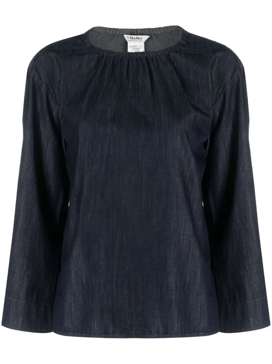 Long-Sleeve Cotton Blouse