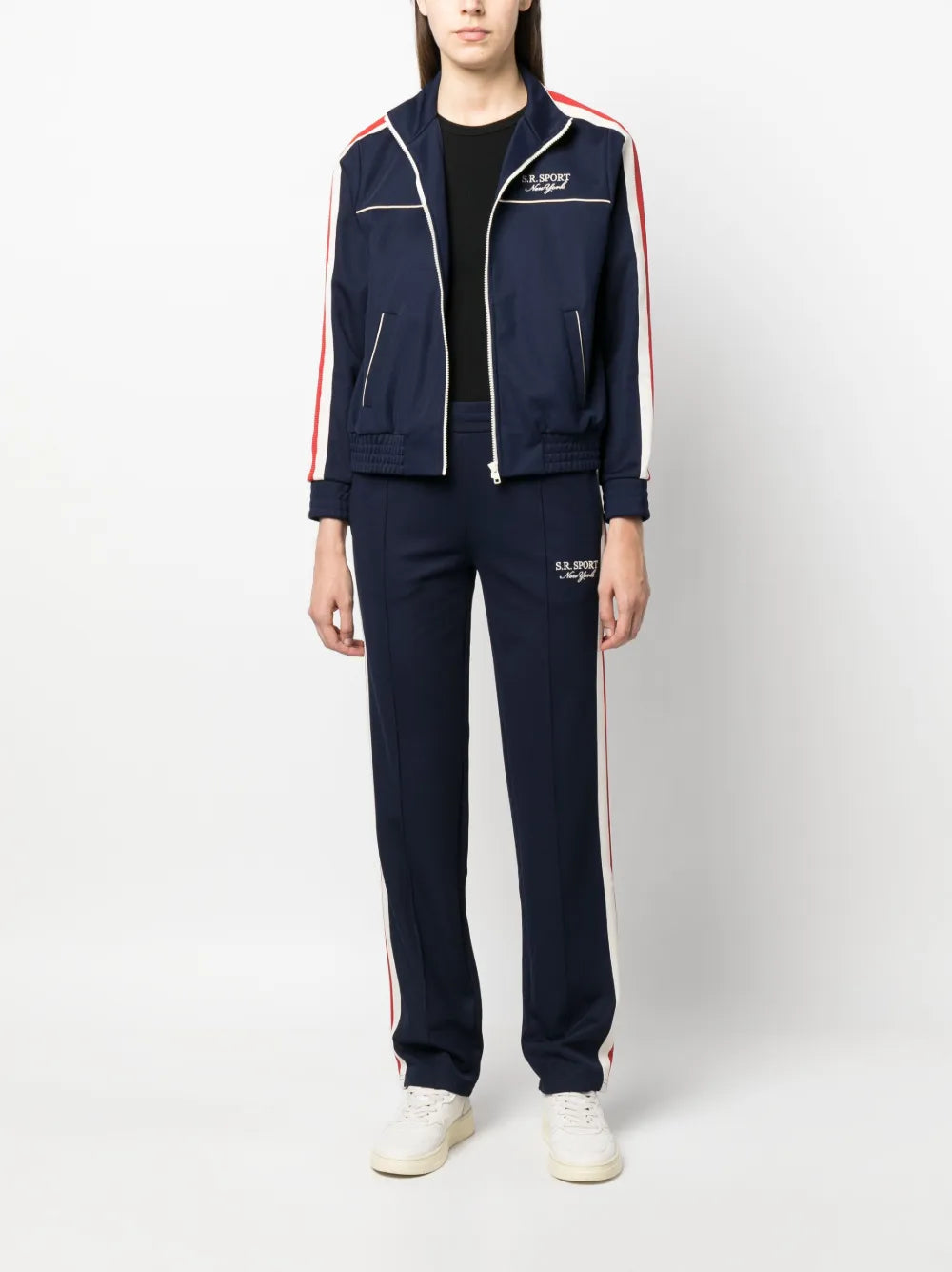 Stripe-Detail Zip-Up Track Jacket