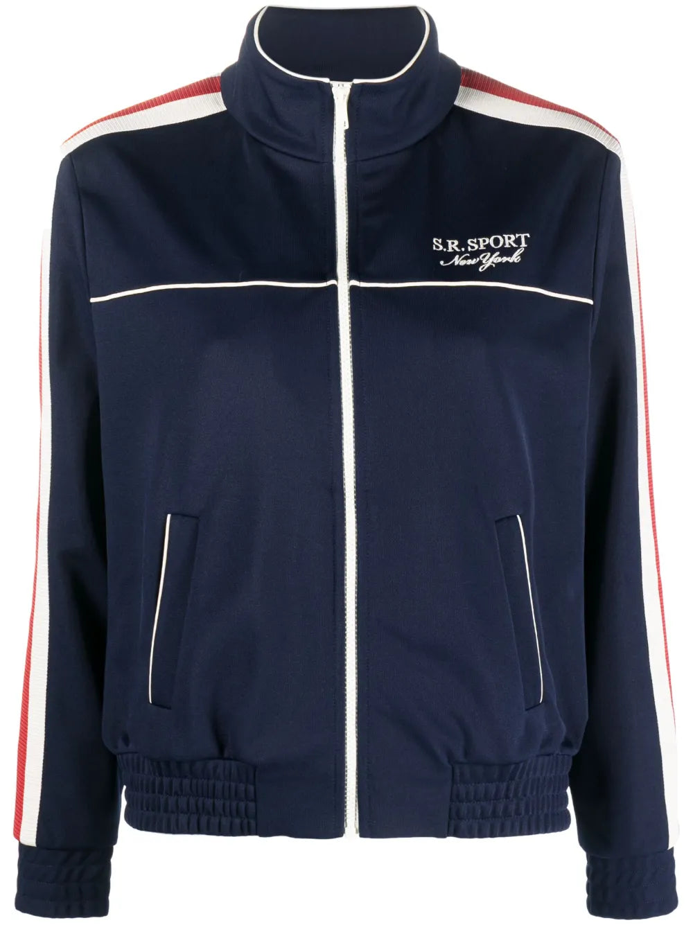 Stripe-Detail Zip-Up Track Jacket