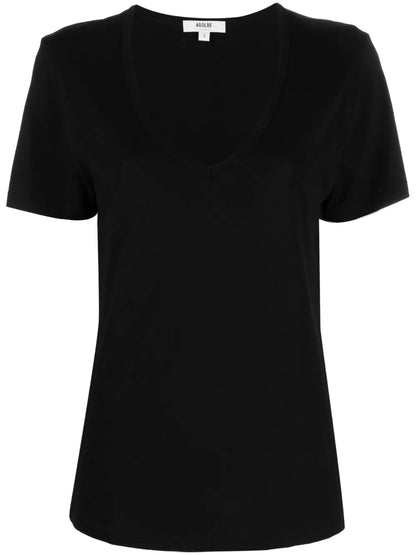 V-Neck Cotton-Blend T-Shirt