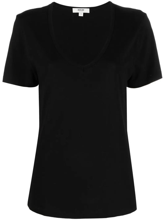 V-Neck Cotton-Blend T-Shirt