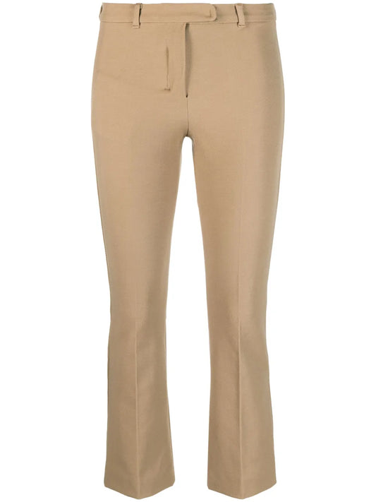 Cropped Cotton-Blend Trousers