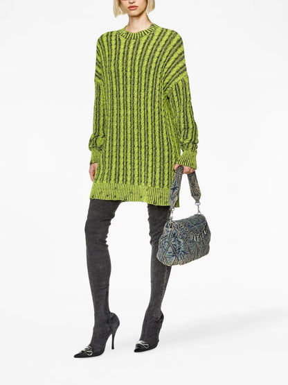M-Pantesse Cable-Knit Drop-Shoulder Jumper