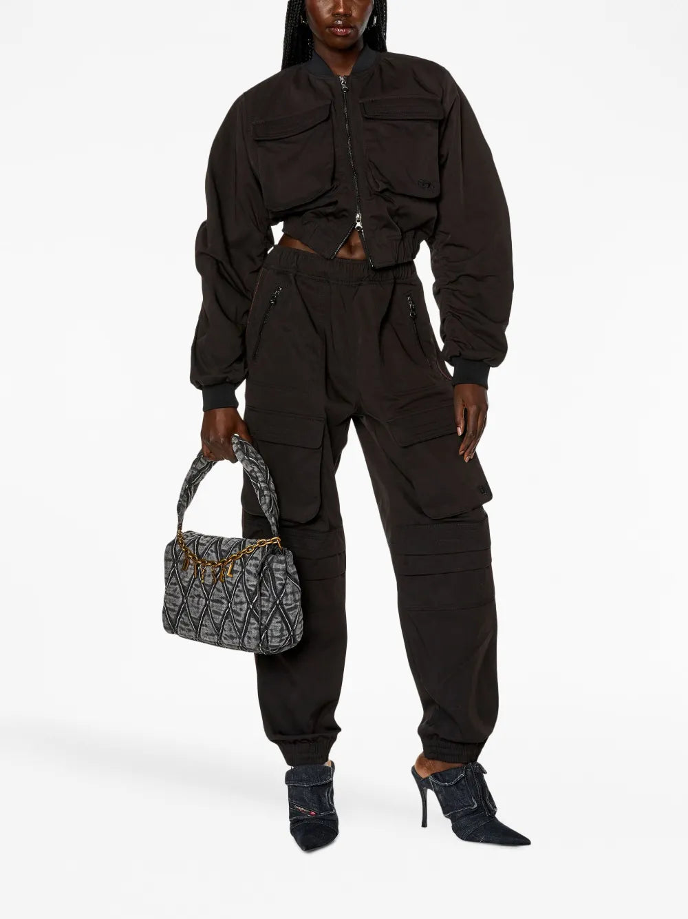 P-Mirt Cargo-Pocket Tapered Trousers