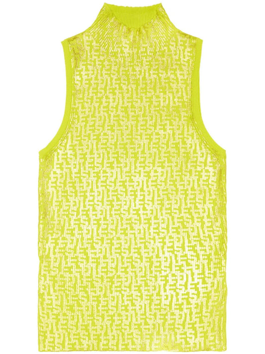 M-Egeo Monogram-Print Cotton Tank Top