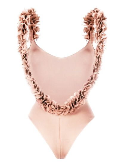 Floral-Appliqué Swimsuit