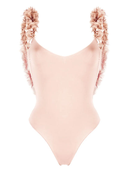 Floral-Appliqué Swimsuit