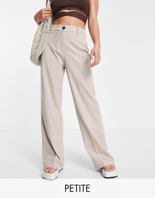 Petite Wide Leg Slouchy Dad Tailored Trousers