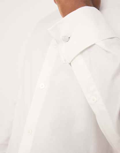 Formal Skinny Fit Oxford Shirt With Double Cuff