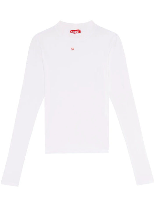 T-Mokky-Ls-Microdiv Mock-Neck Top