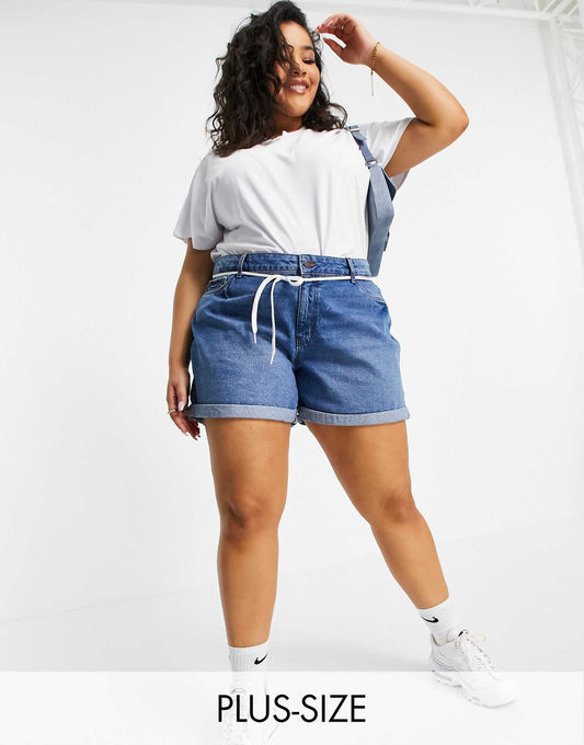 Curve Mom Denim Shorts