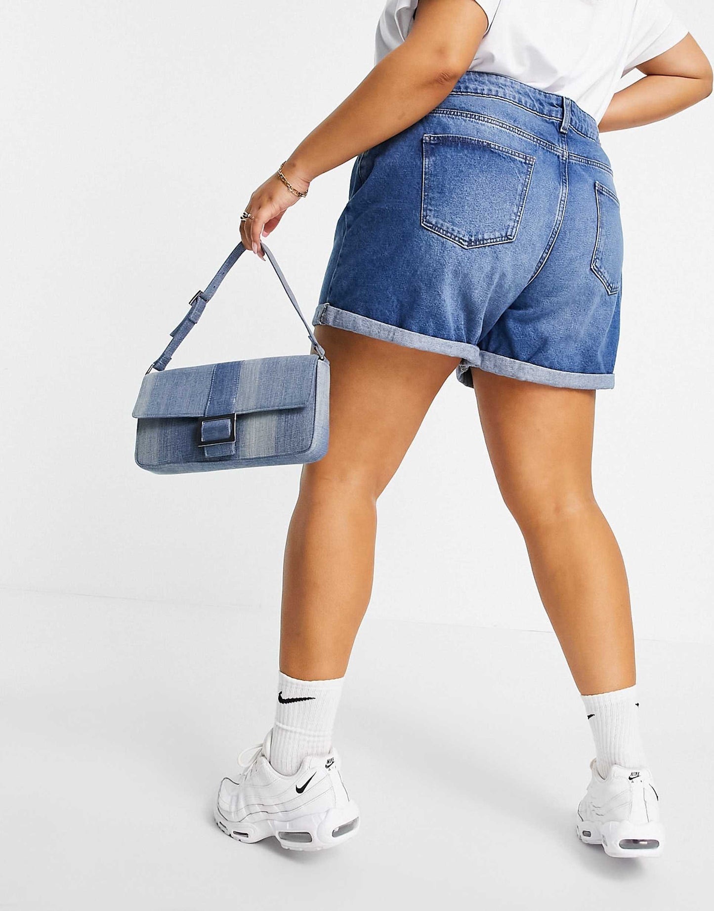 Curve Mom Denim Shorts
