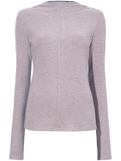 Charlie Mock-Neck Ruched Top
