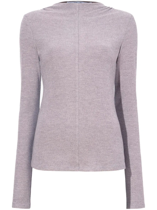 Charlie Mock-Neck Ruched Top