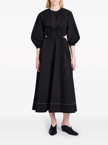 Nora Backless Poplin Dress