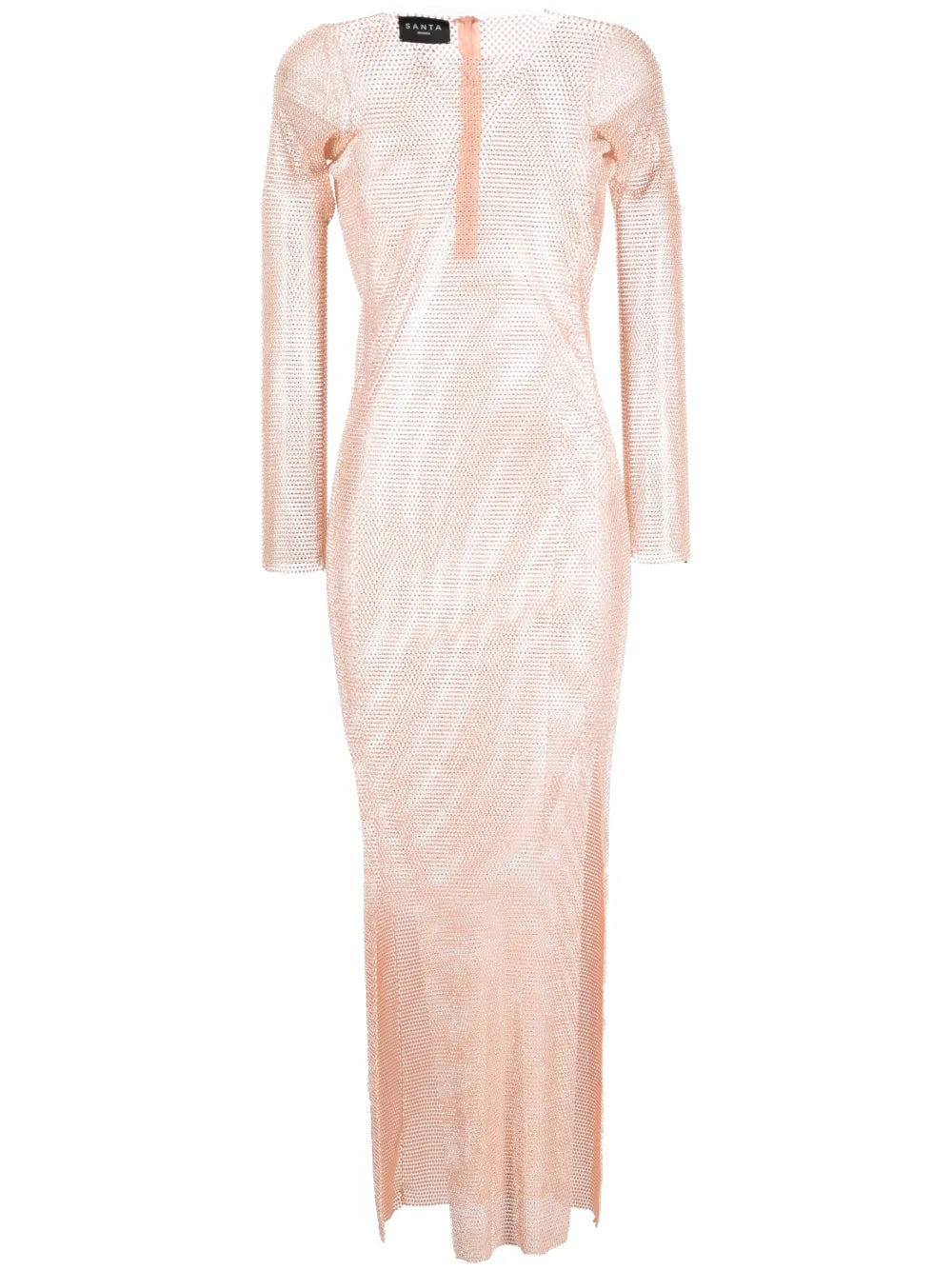 Rhinestone-Embellished Long Dress
